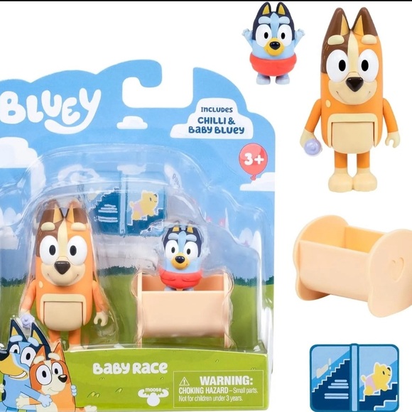 Bluey Baby Race Book & Matching Story Starters Figures / Toy - New - Picture 7 of 13